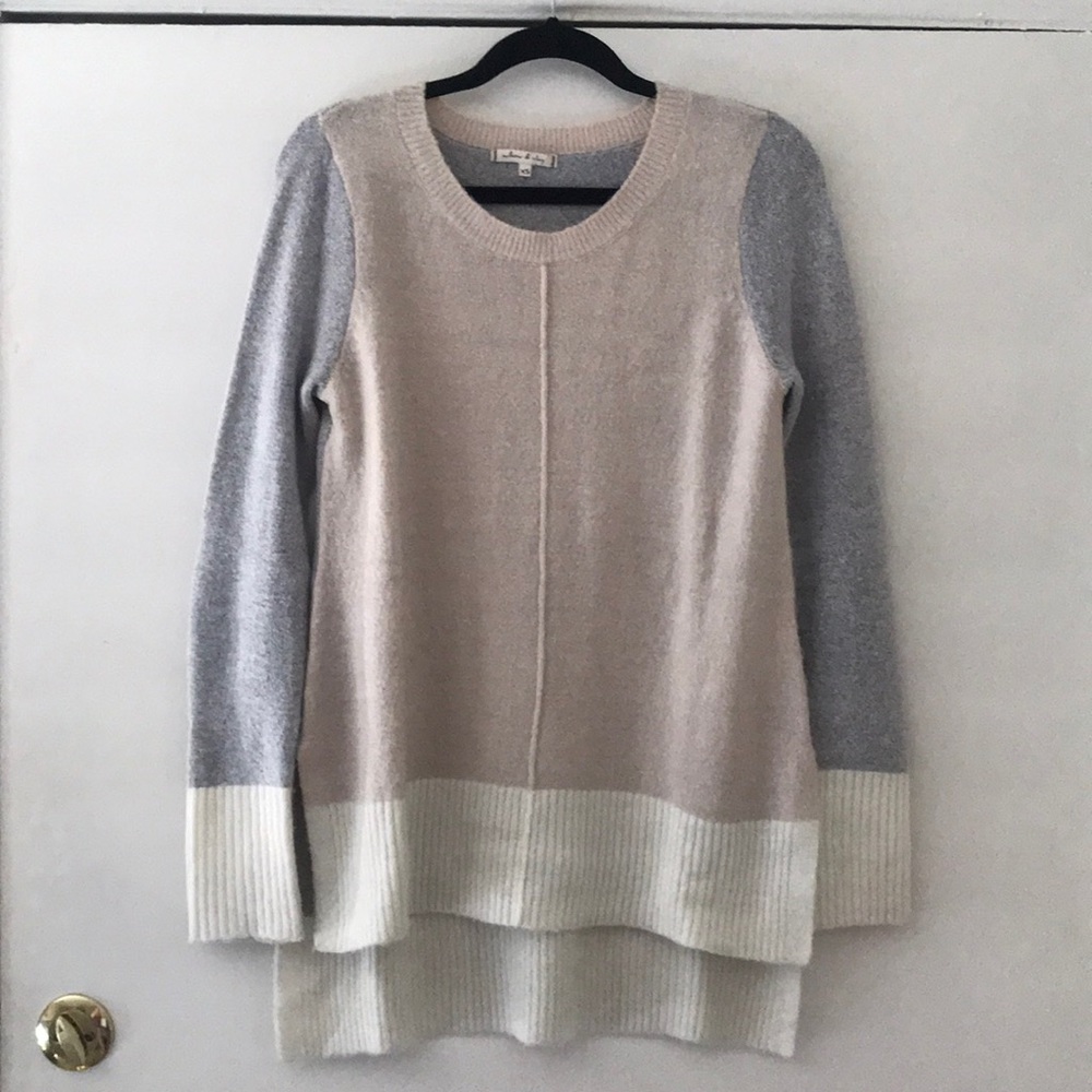 Cozy color block sweater